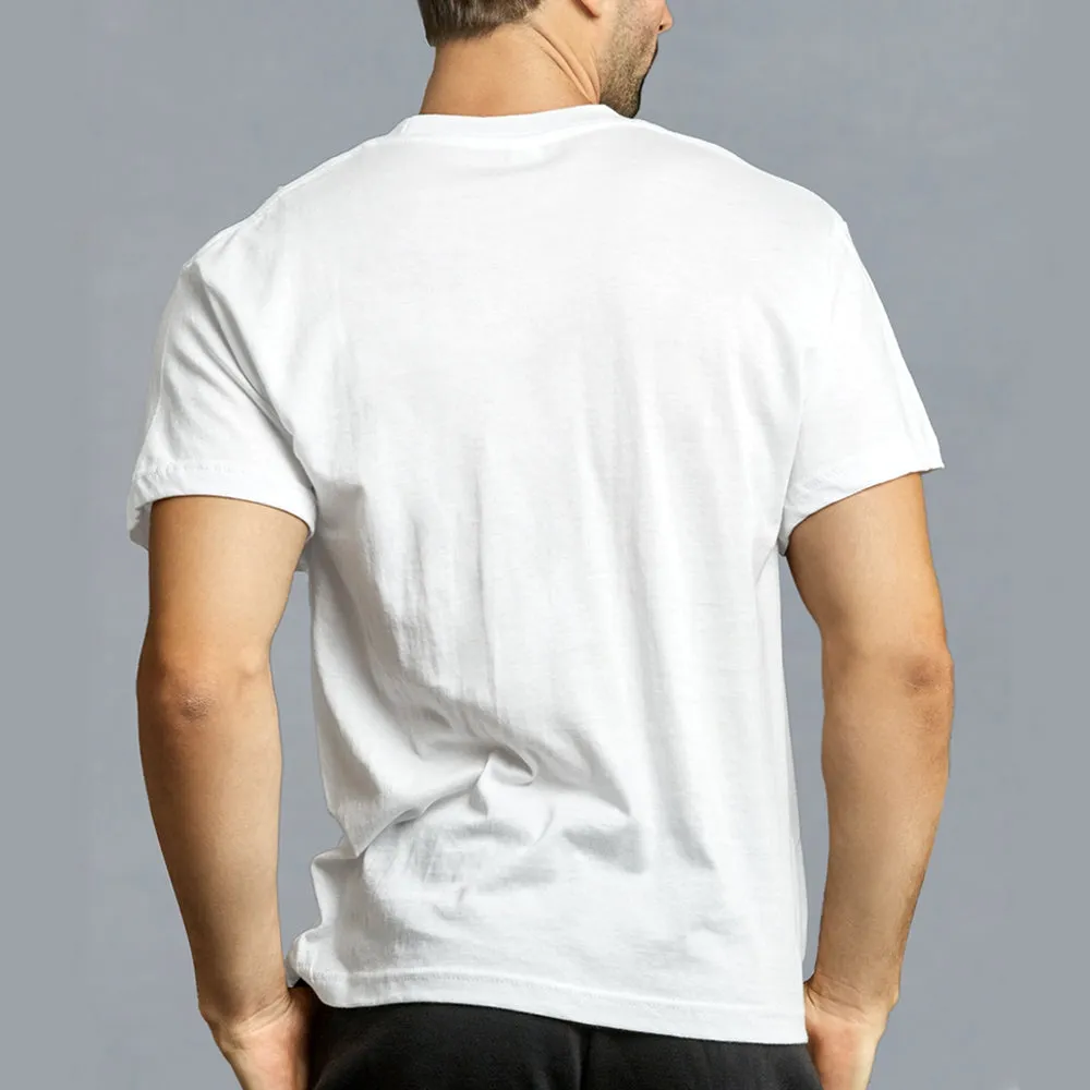3 Mens White V-Neck T-Shirt 100% Cotton Undershirt Comfort Soft Tee Tagless 2XL