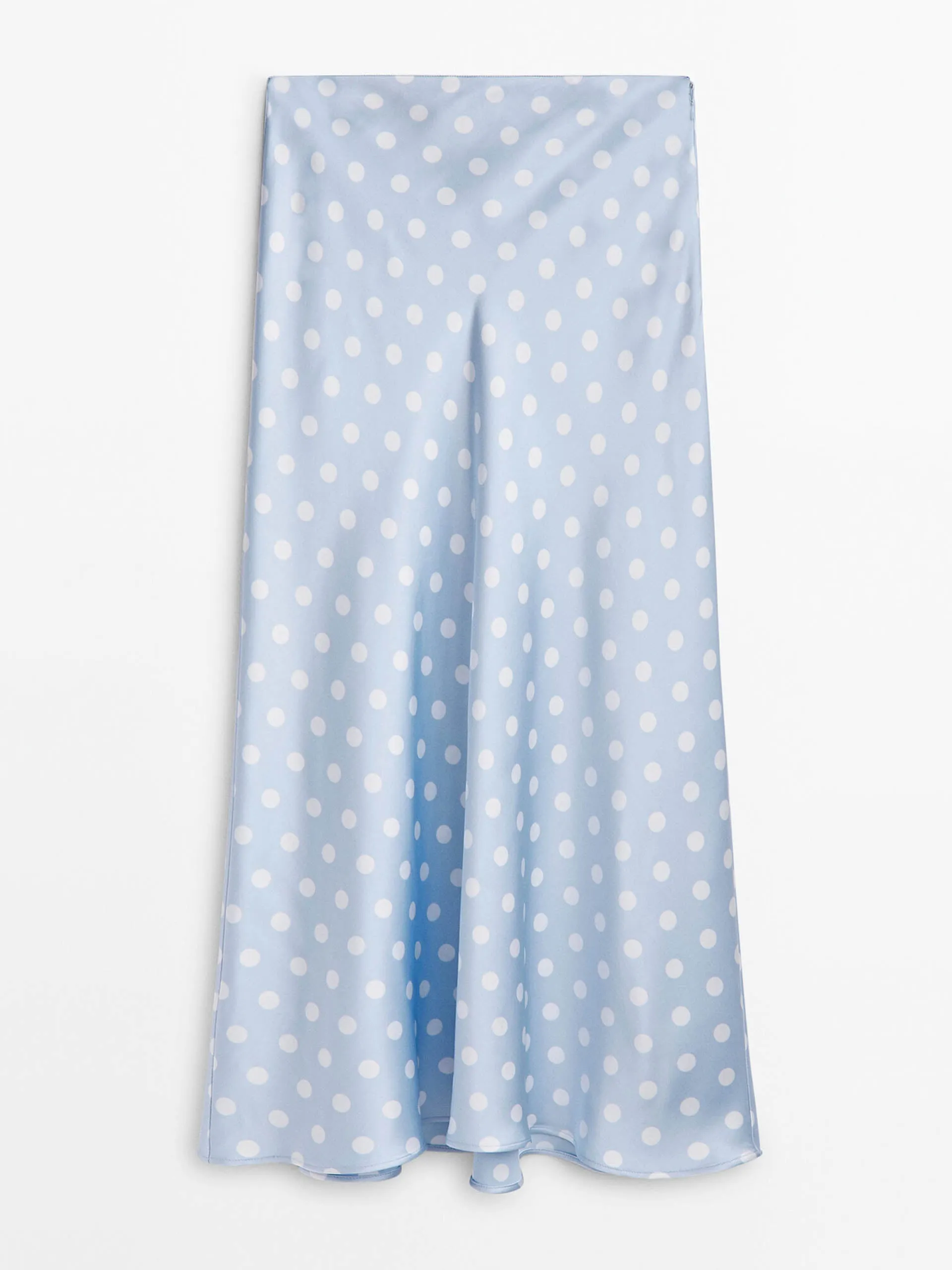 Blue polka dot print skirt