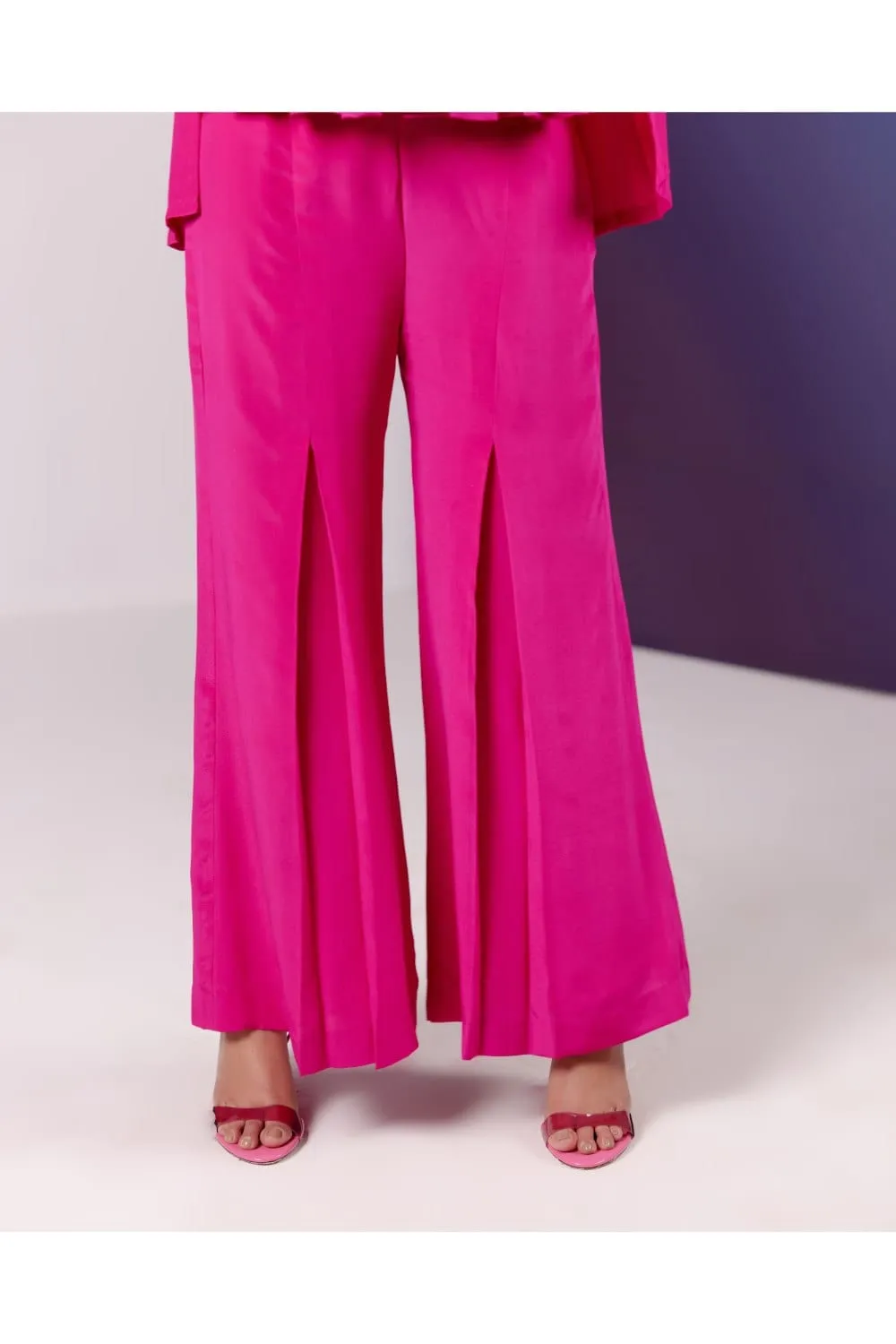 BOX PLEAT COORDS- HOT PINK