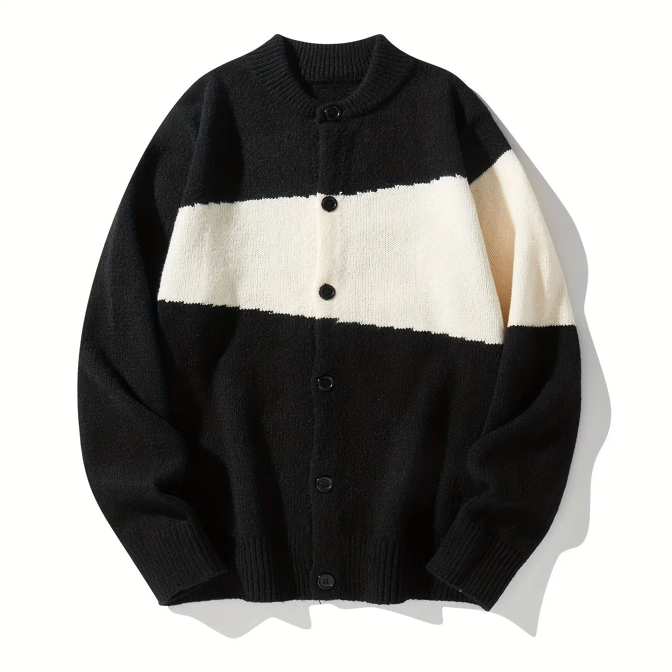 CASTOR | Light Stretch Mens Cardigan with V-Neck in Vintage Style