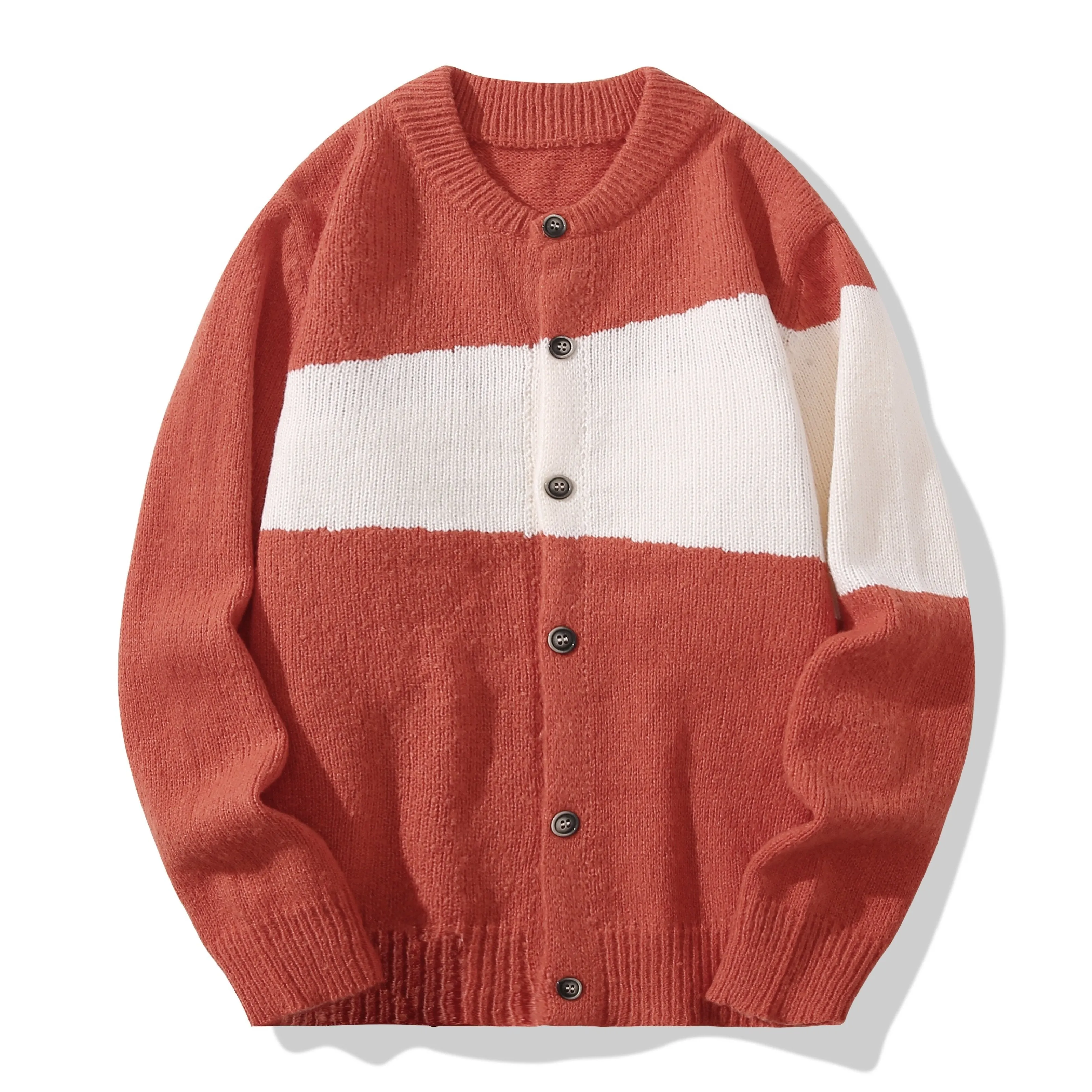 CASTOR | Light Stretch Mens Cardigan with V-Neck in Vintage Style