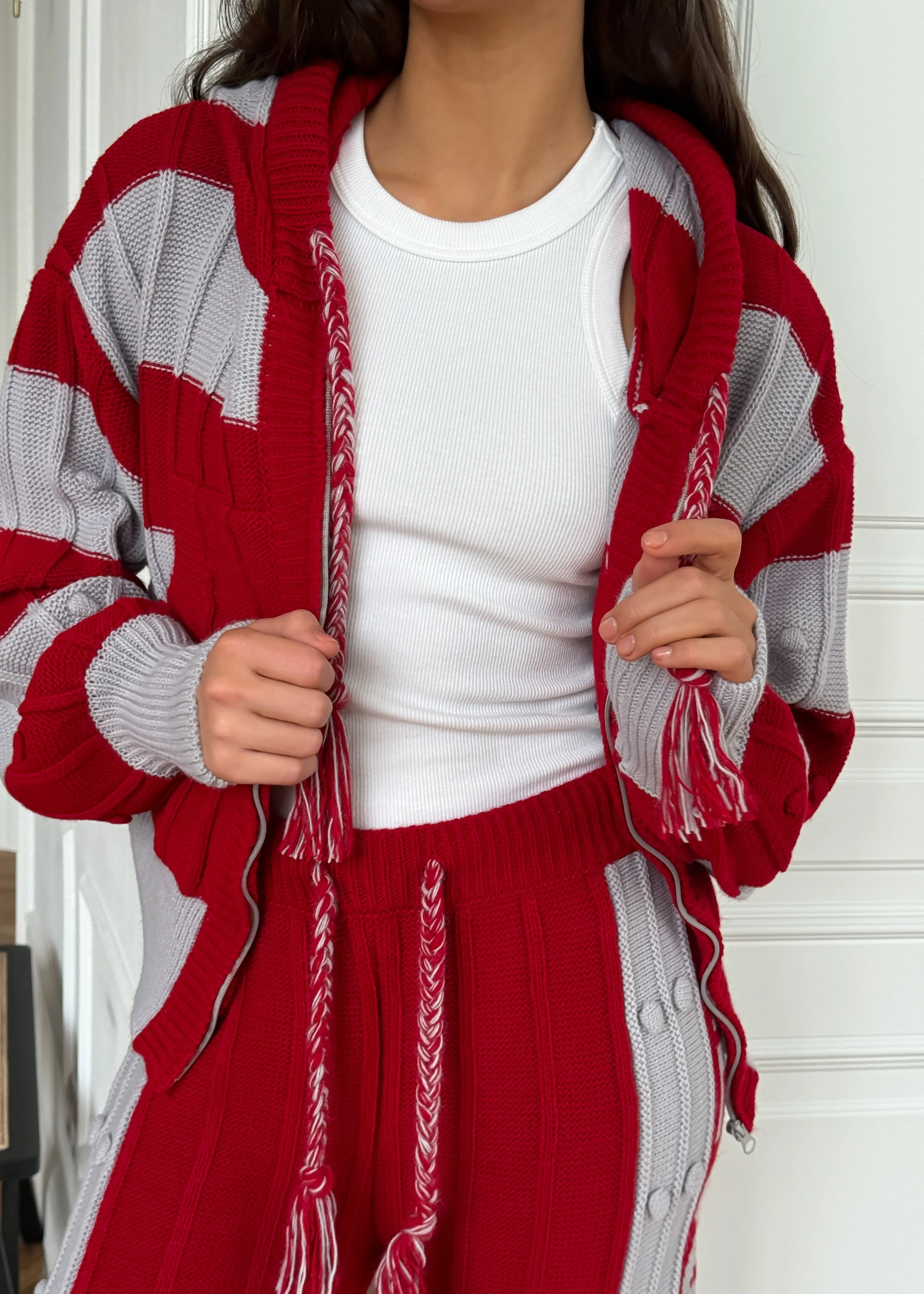Cherry Boho Knitwear Set - Cozy, Stylish & Versatile