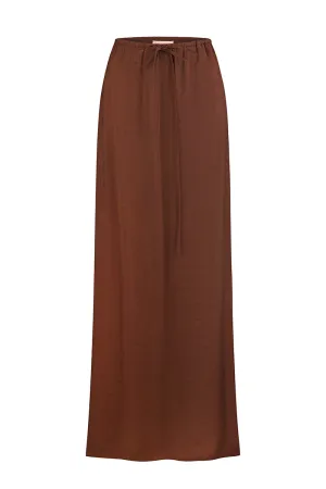 CHOCOLATE CUT-OUT MAXI SKIRT