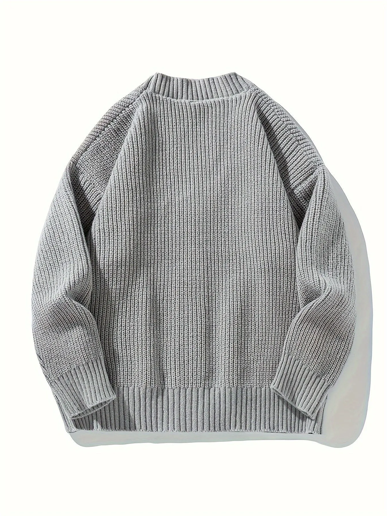 DANFIR | Solid Knitted Cardigan with Long Sleeves