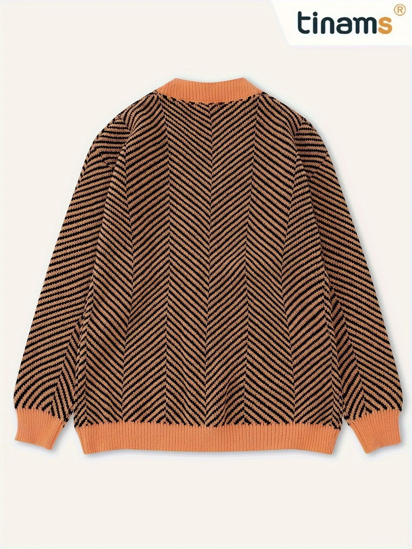 DANLUX | Casual Striped Knitted Cardigan with V-Neck