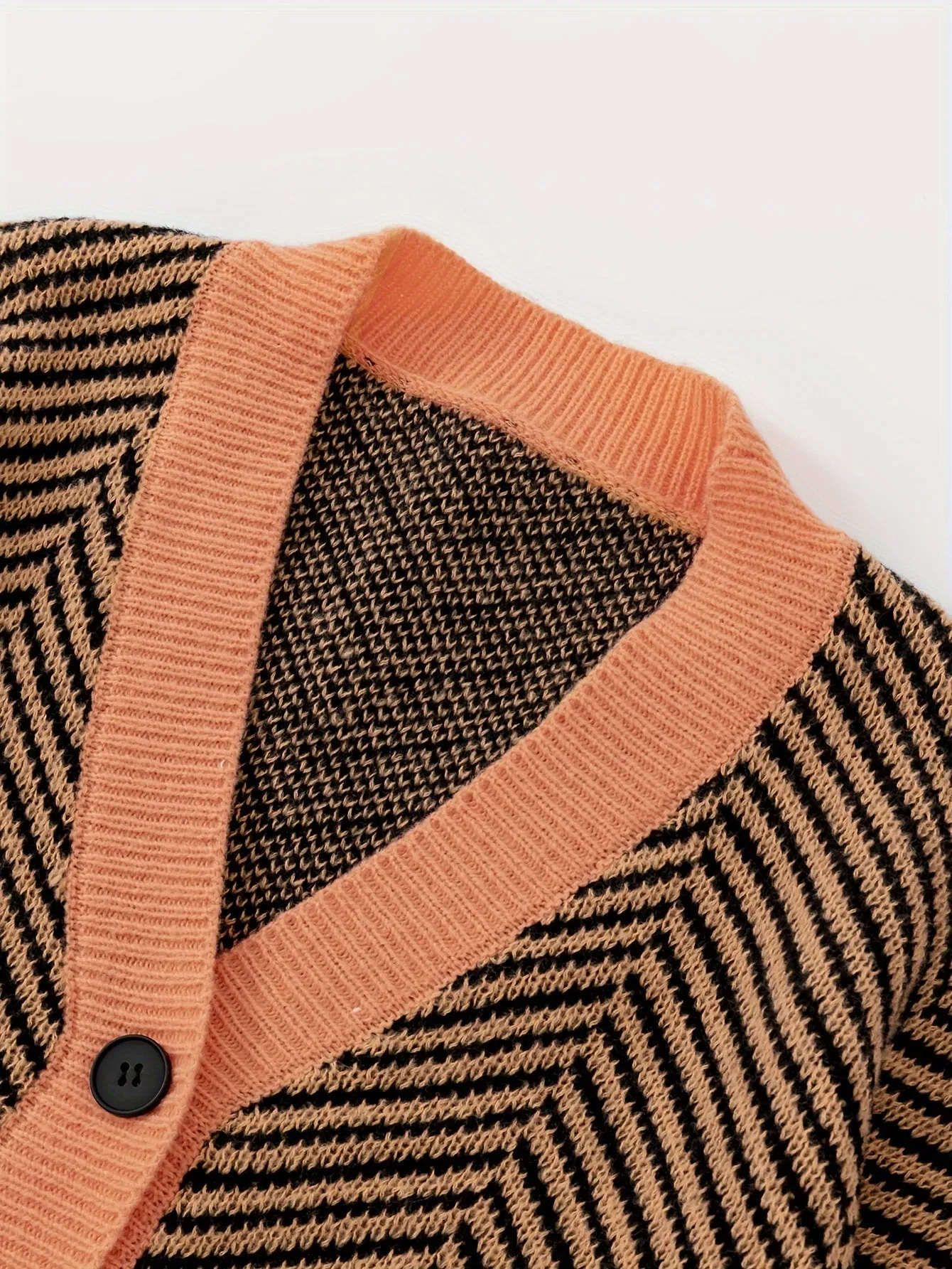 DANLUX | Casual Striped Knitted Cardigan with V-Neck