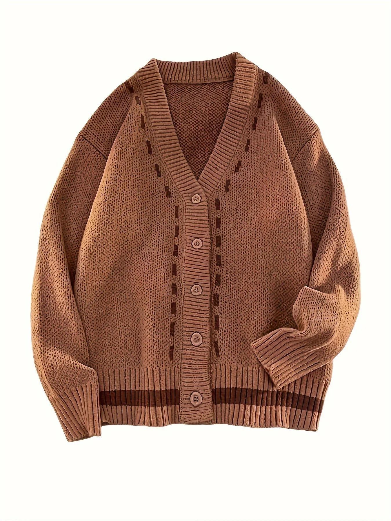 DARNEL | Retro V-Neck Mens Cardigan