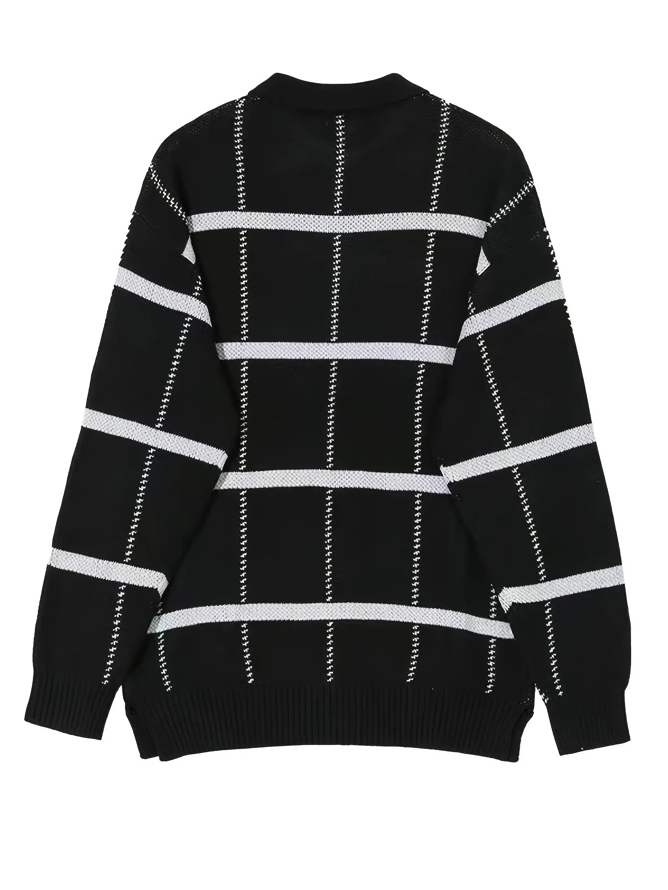 DARNIX | Mens Checked Sweater with Quarter-Zip