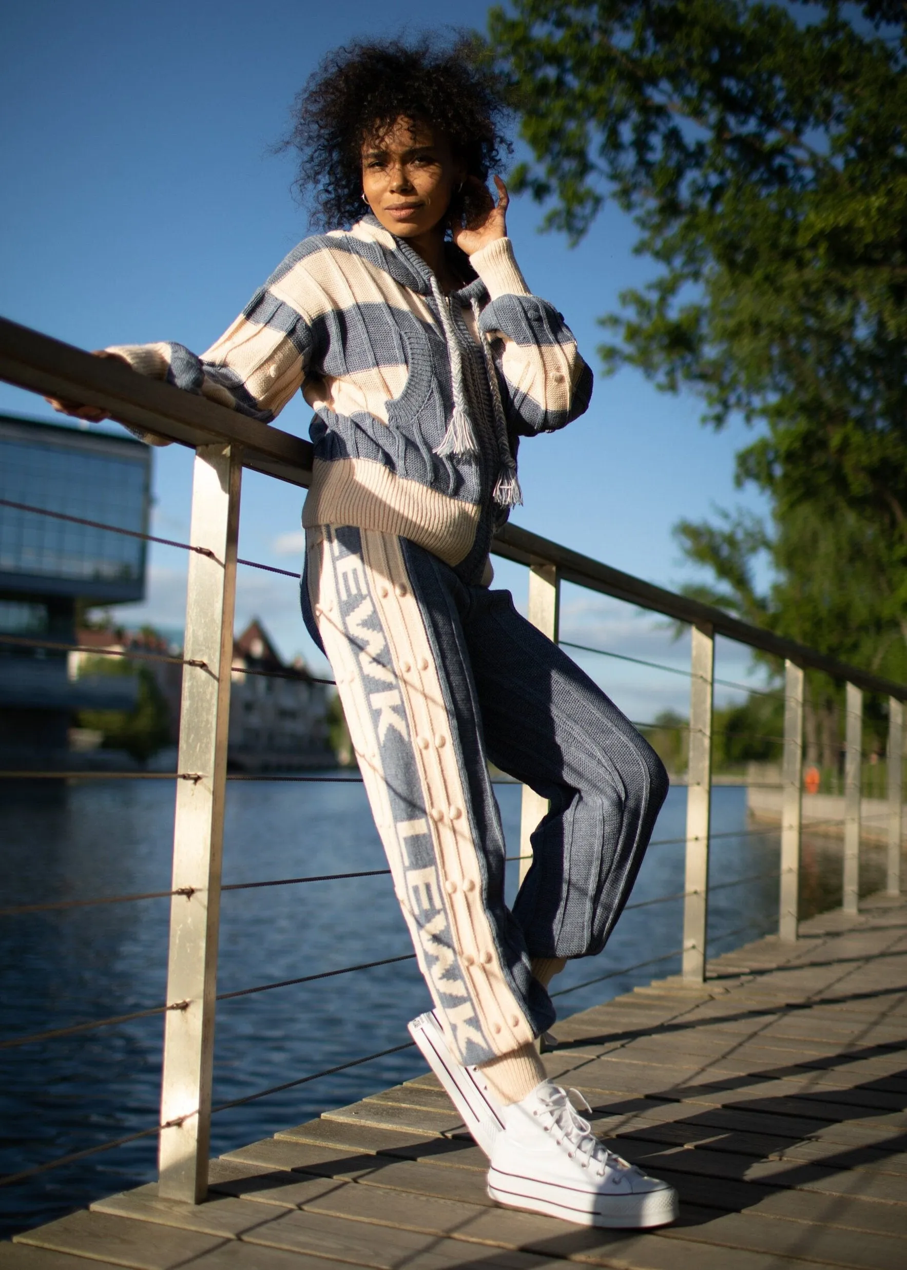 Denim Boho Knitwear Set - Cozy, Stylish & Versatile