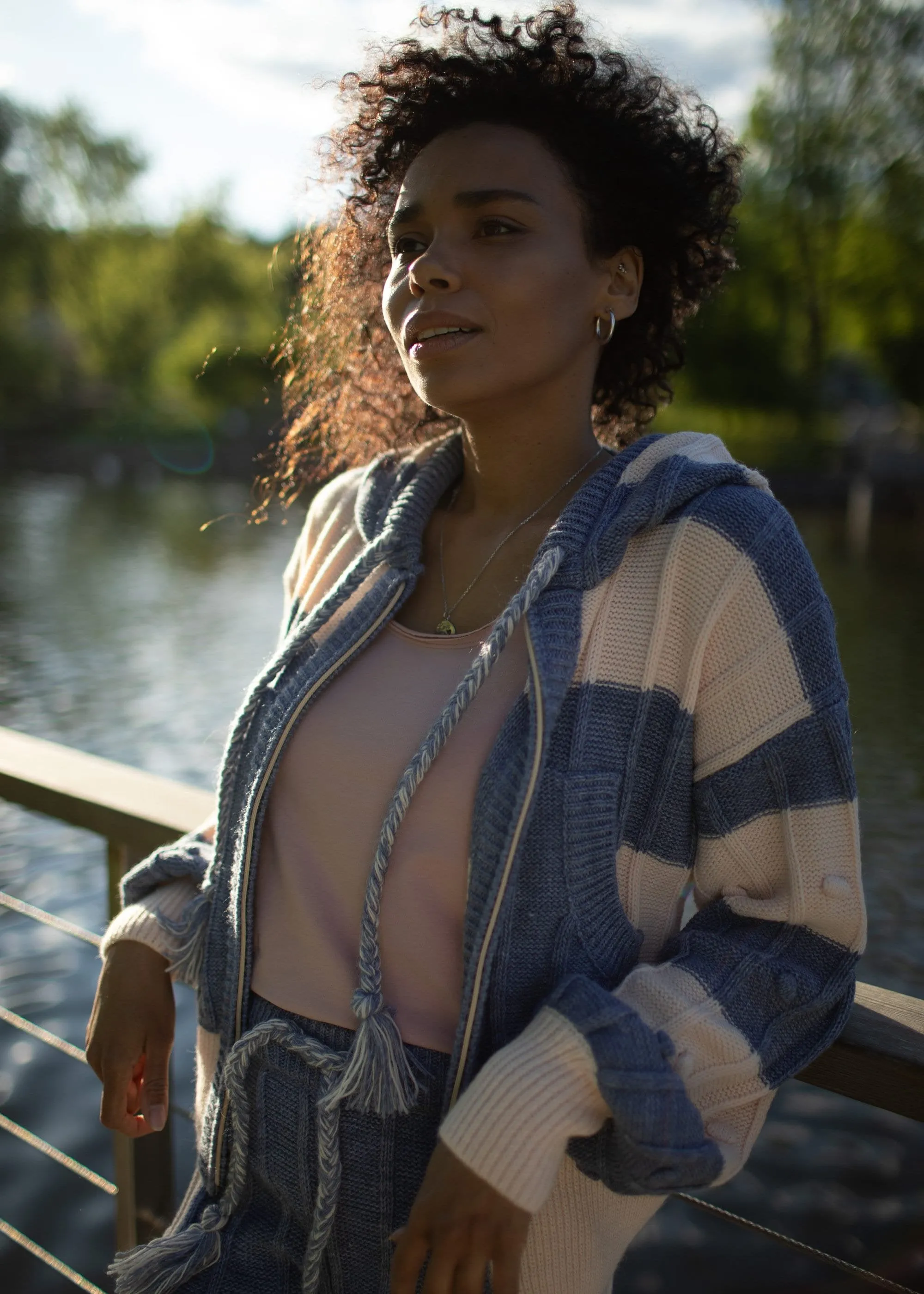 Denim Boho Knitwear Set - Cozy, Stylish & Versatile