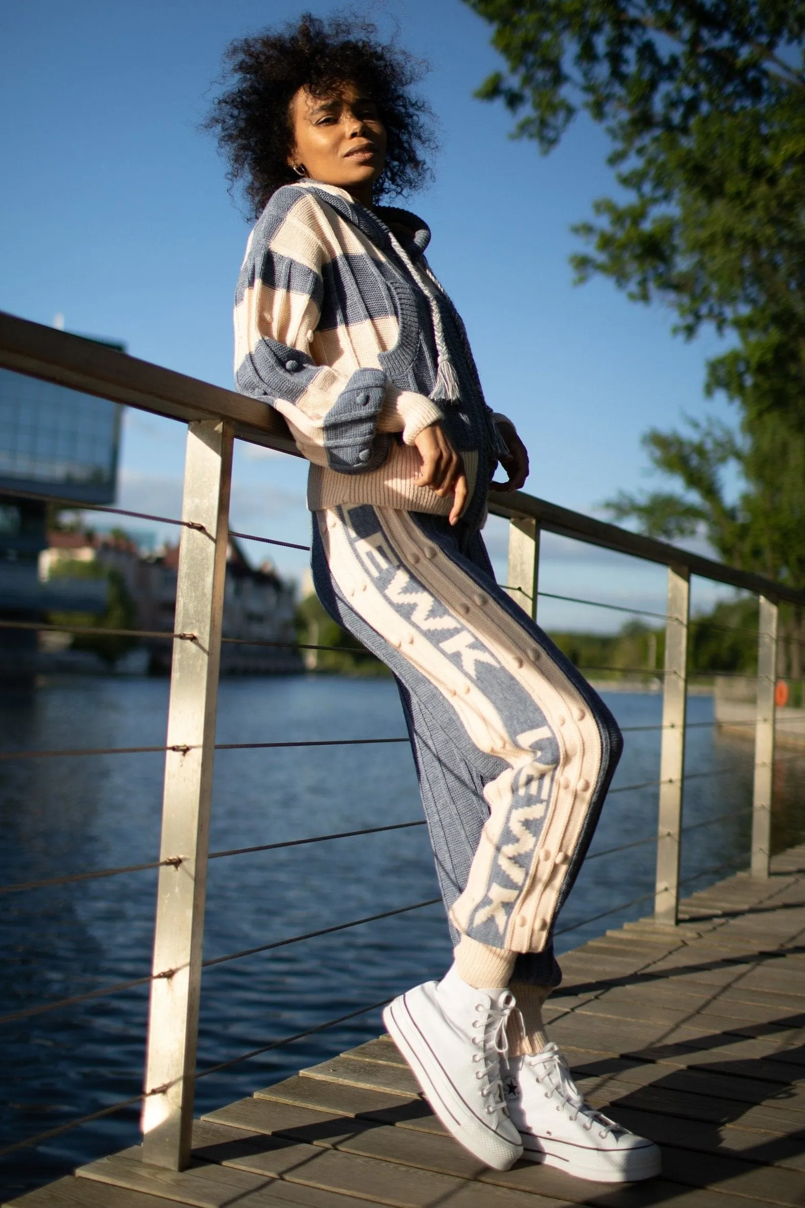 Denim Boho Knitwear Set - Cozy, Stylish & Versatile