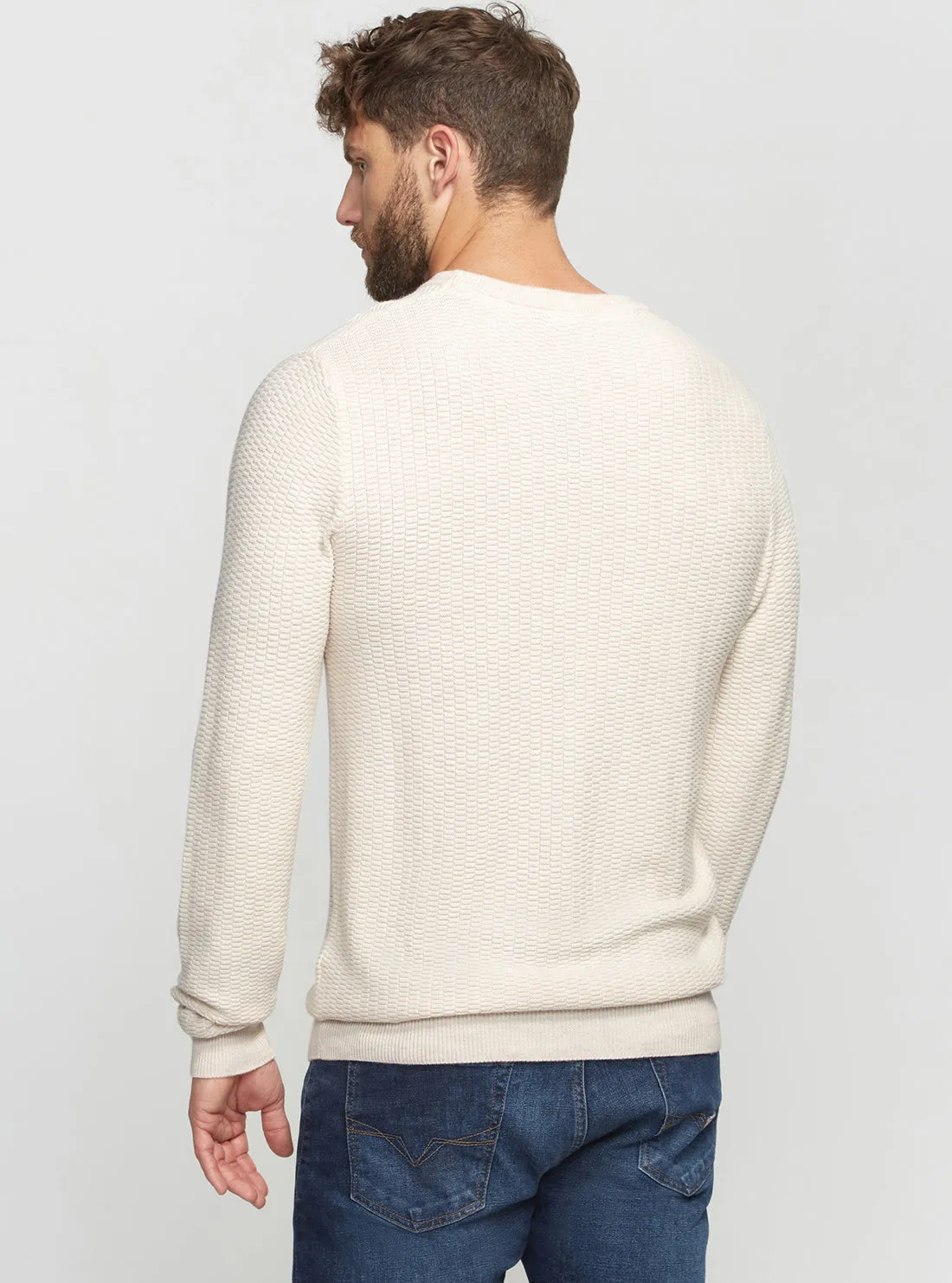 Eco White Paco Wool Jumper
