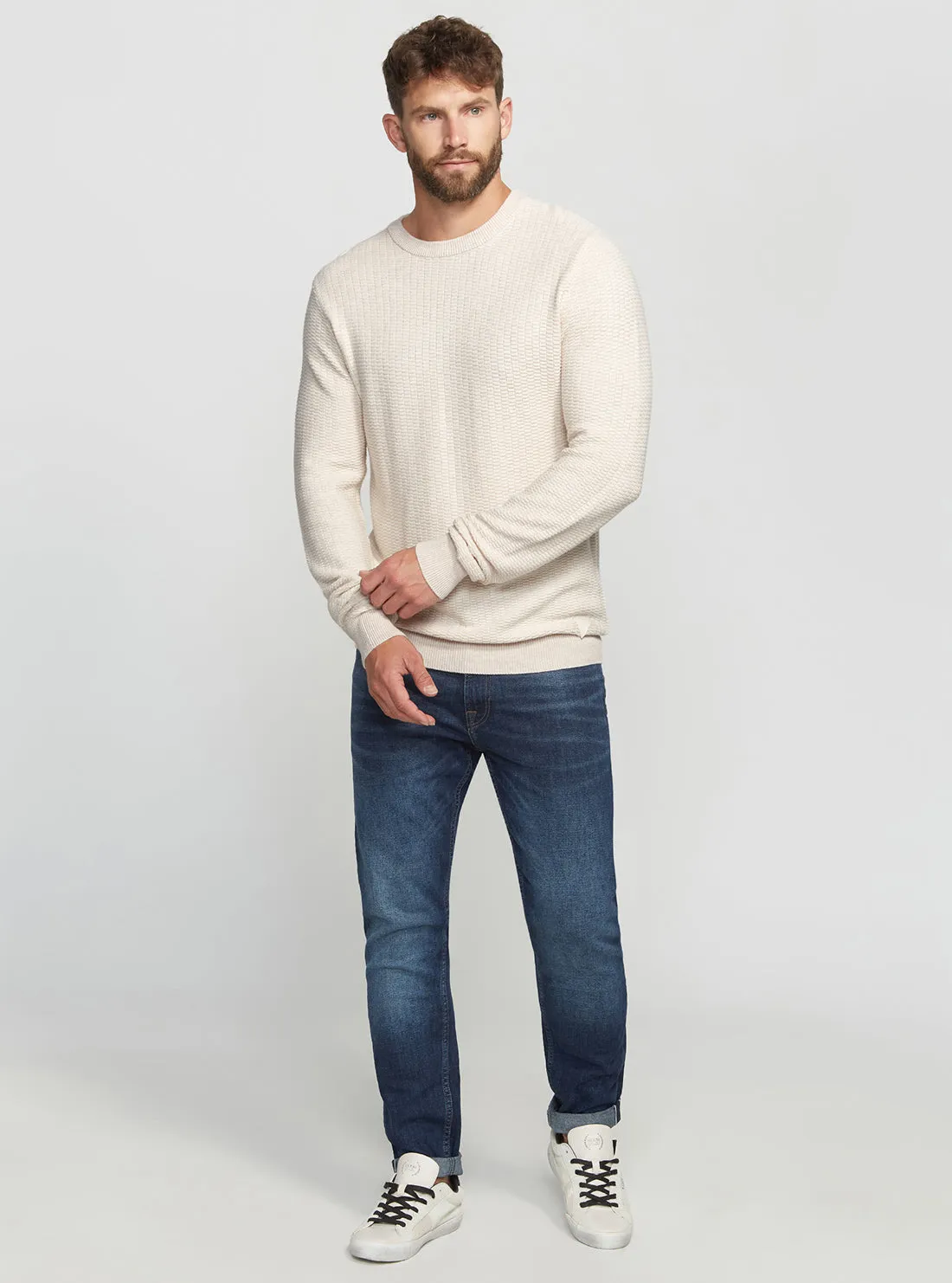 Eco White Paco Wool Jumper