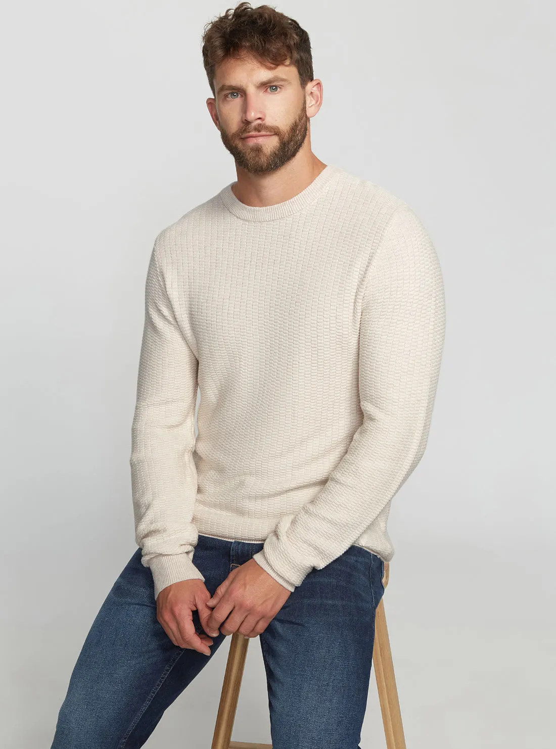 Eco White Paco Wool Jumper
