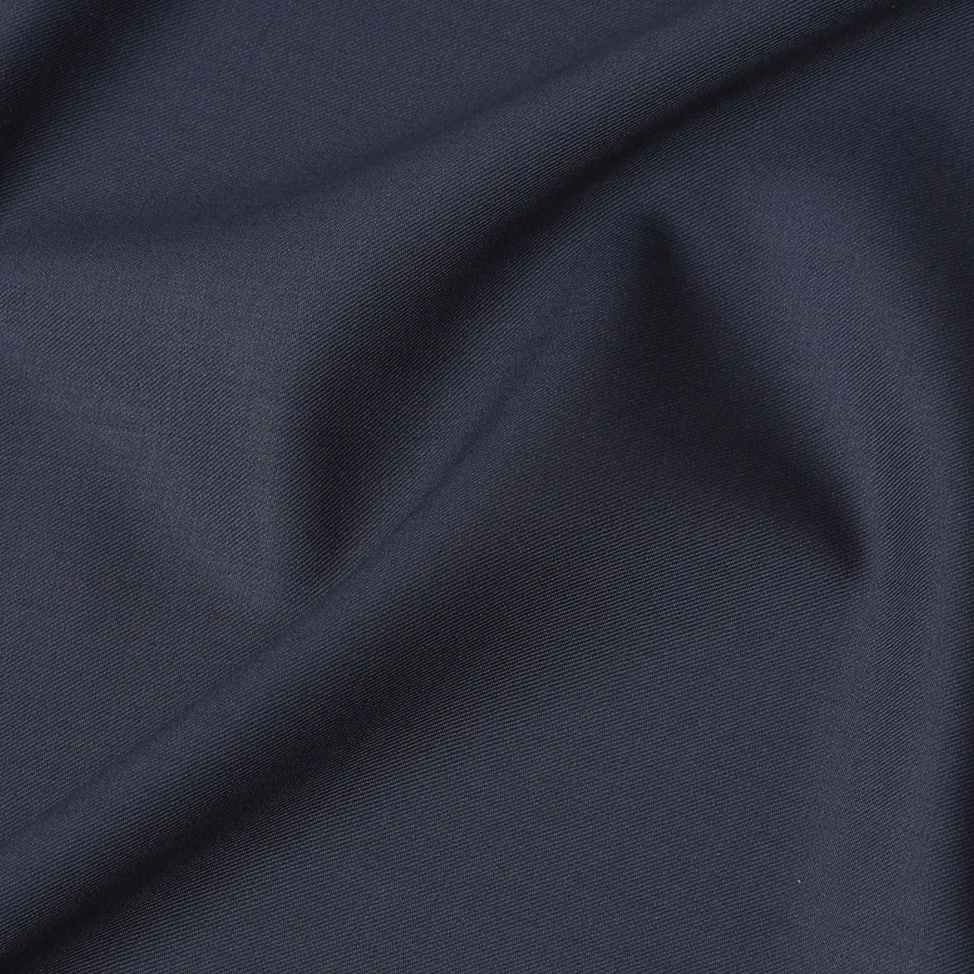 Elegant Midnight Blue Super 150's Wool Fabric - Fine Italian Quality, 150cm Wide - D18250