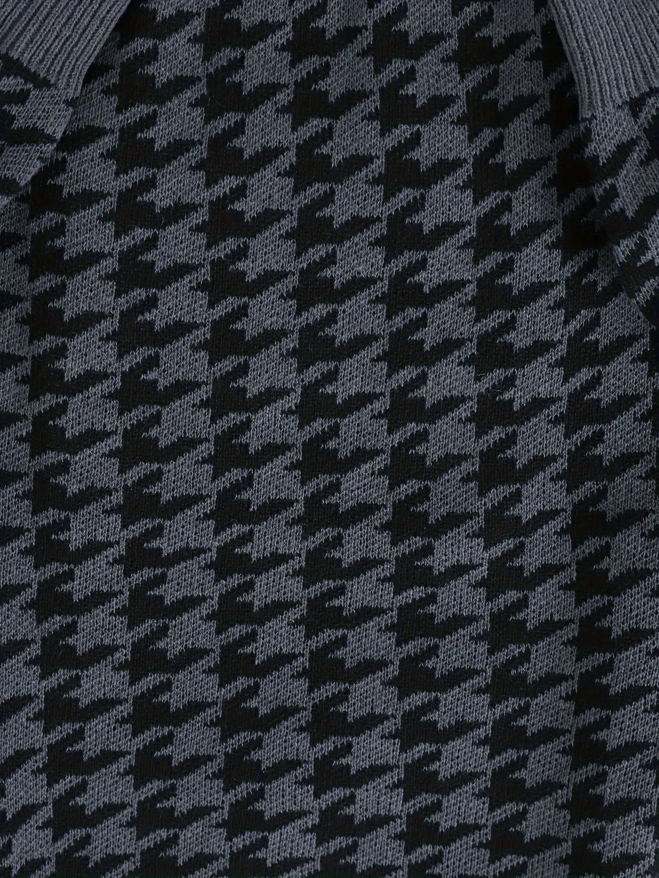 ELVIREN | Casual Sweater with Pied-de-Poule Pattern