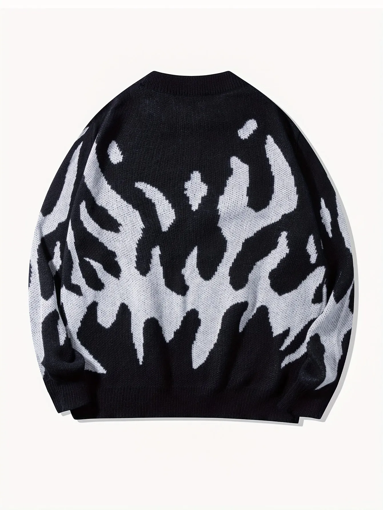FENLOX | Mens Casual Knitted Sweater with Graphic Print