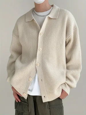 FENLUX | Mens Casual Knitted Cardigan with Long Sleeves