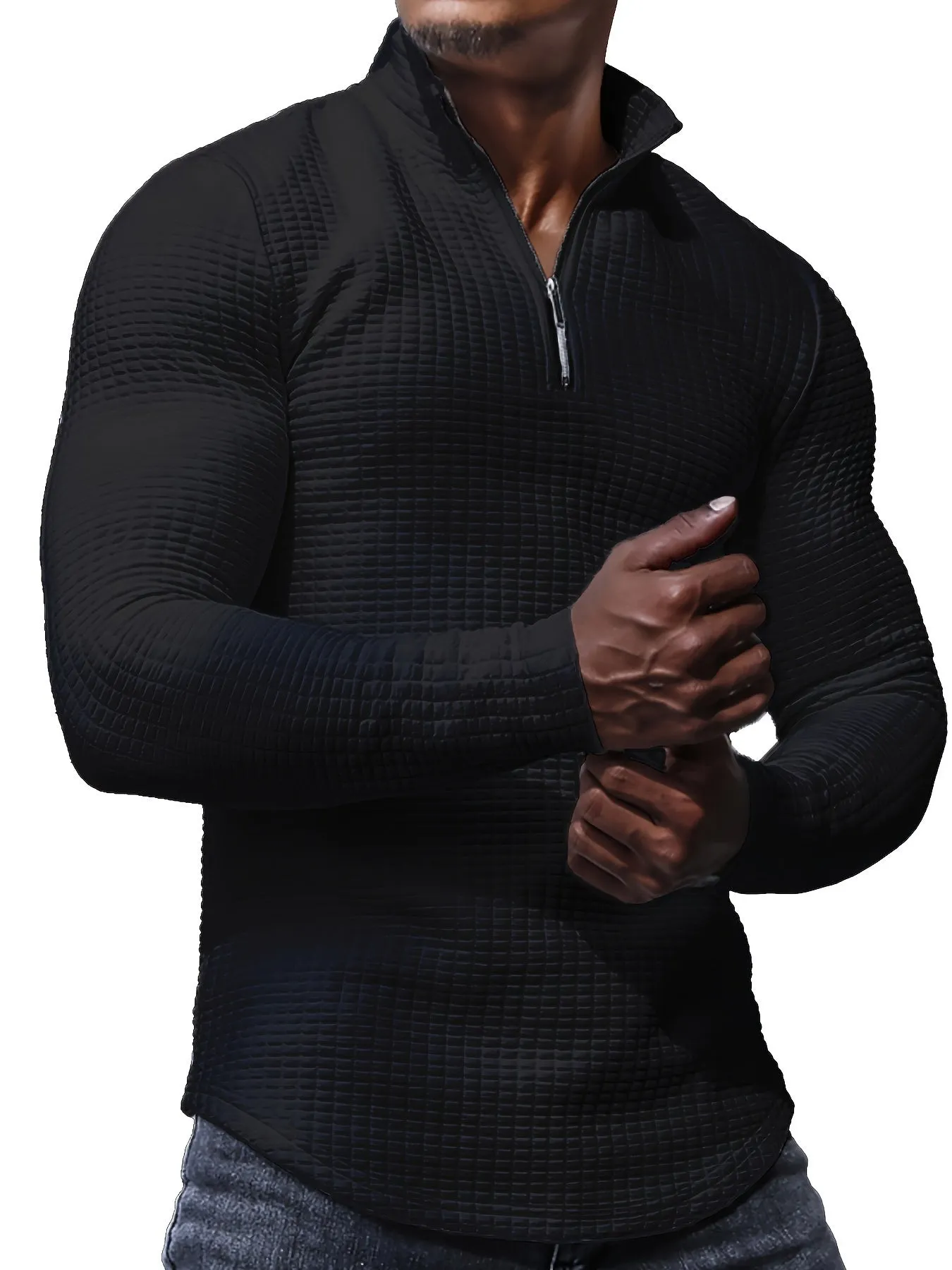 FENZARO | Solid Knitted Turtleneck Sweater for Men