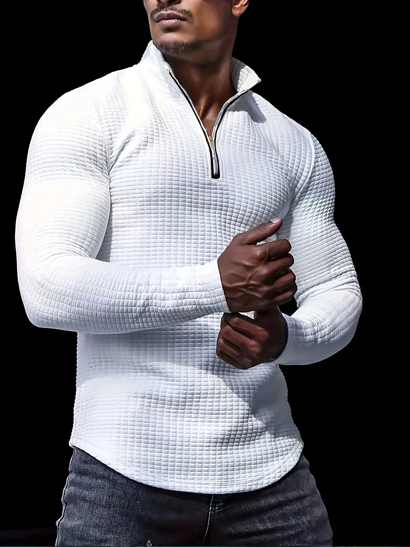FENZARO | Solid Knitted Turtleneck Sweater for Men