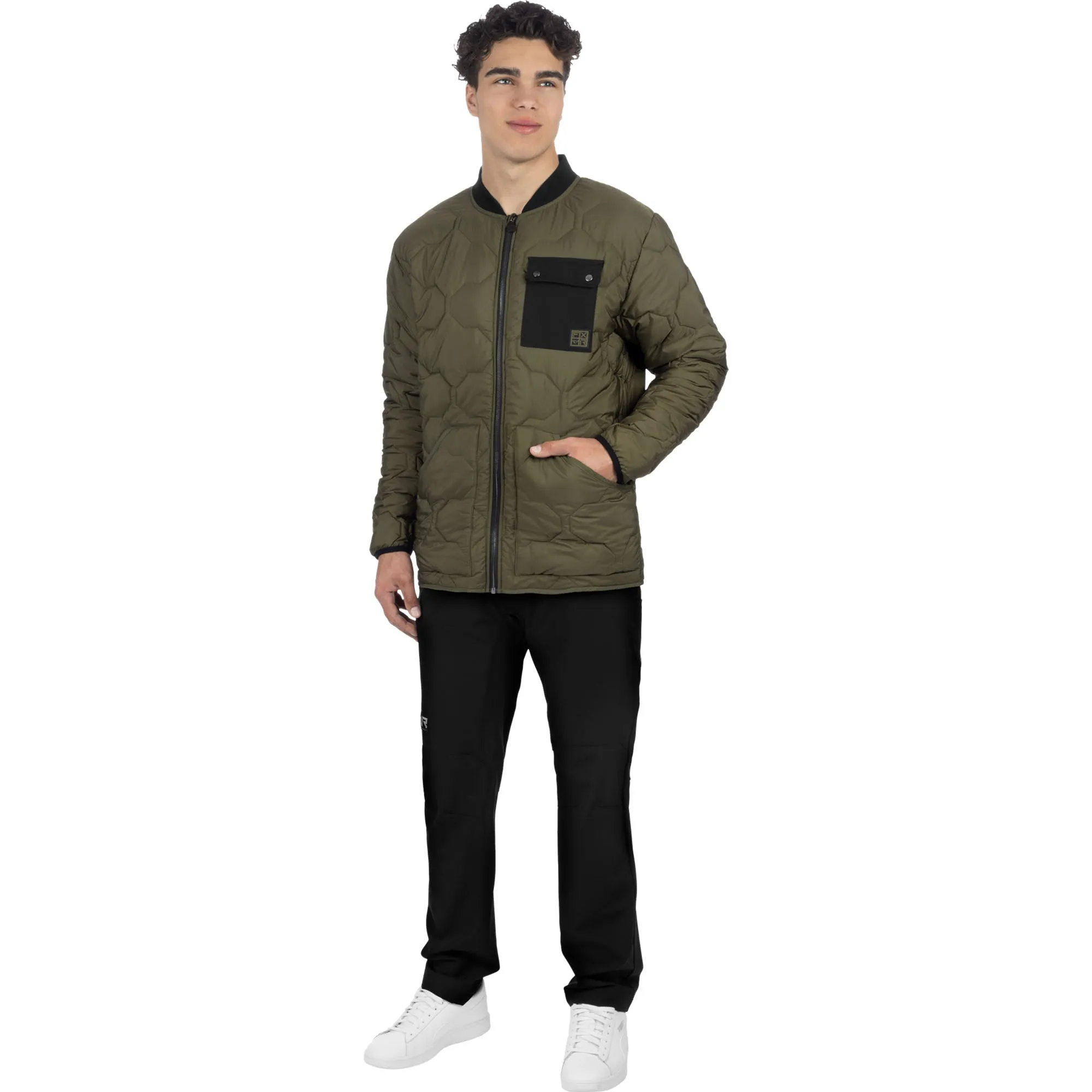 FXR Rig Quilted Jacket Moss/Black Green