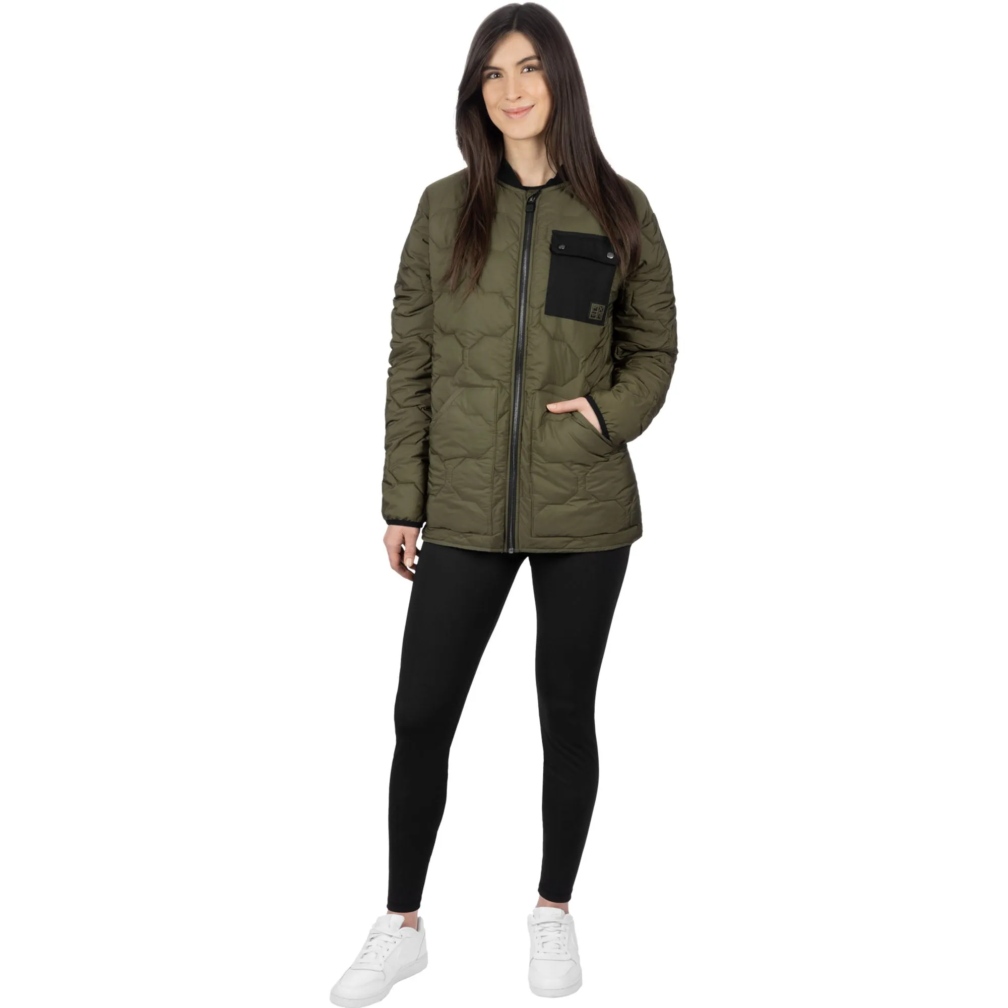 FXR Rig Quilted Jacket Moss/Black Green