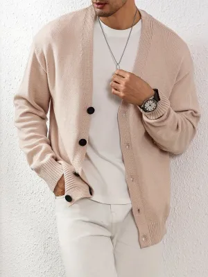 JARLON | Solid Knitted Mens Cardigan