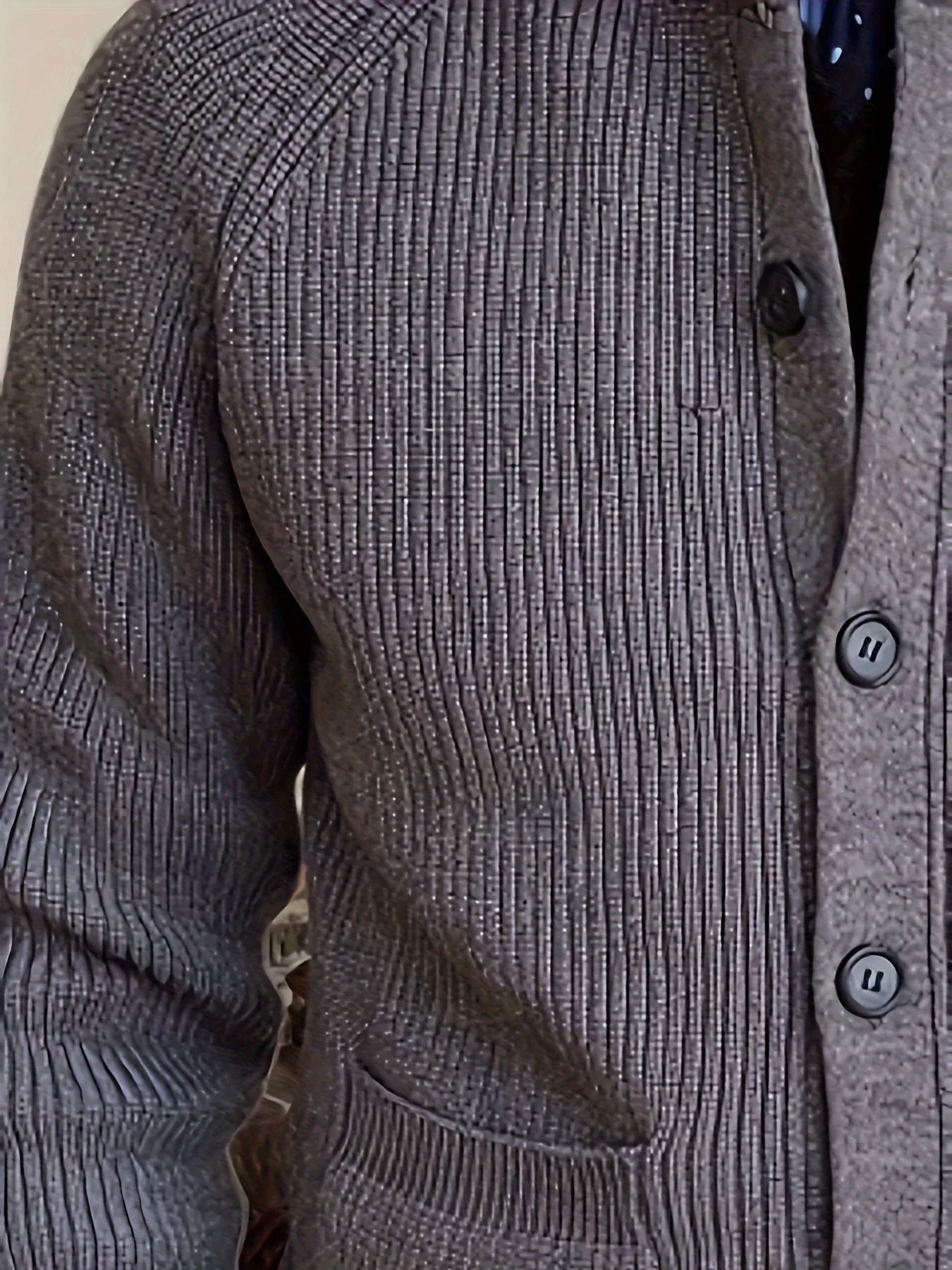 JELMAR | Striped Knitted Vest with Round Neck and Buttons