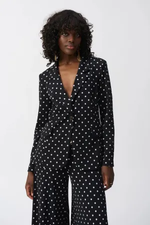 Joseph Ribkoff Polka Dot Blazer Black/Vanilla