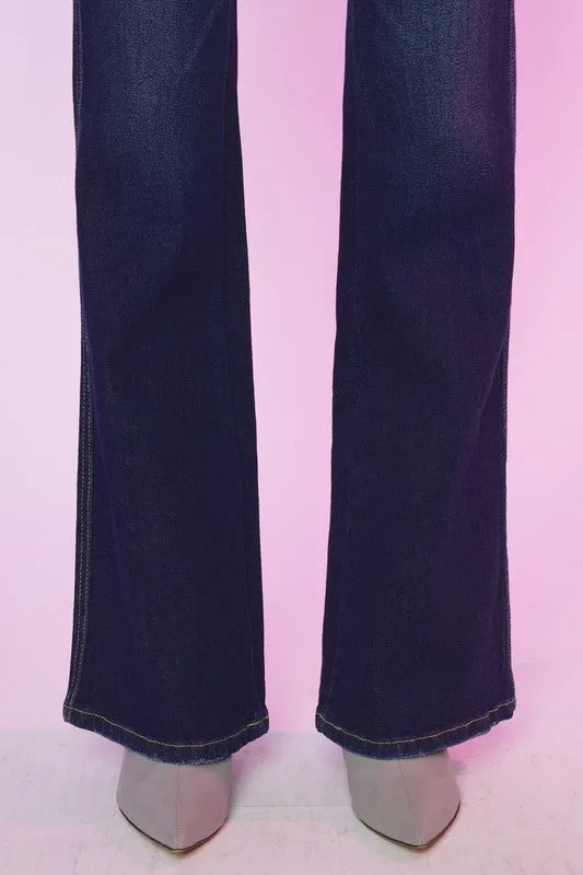 KAN CAN High Rise Flare Jean (Fallon)