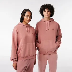 LACOSTE UNISEX LOOSE FIT COTTON FLEECE JOGGER HOODIE PINK