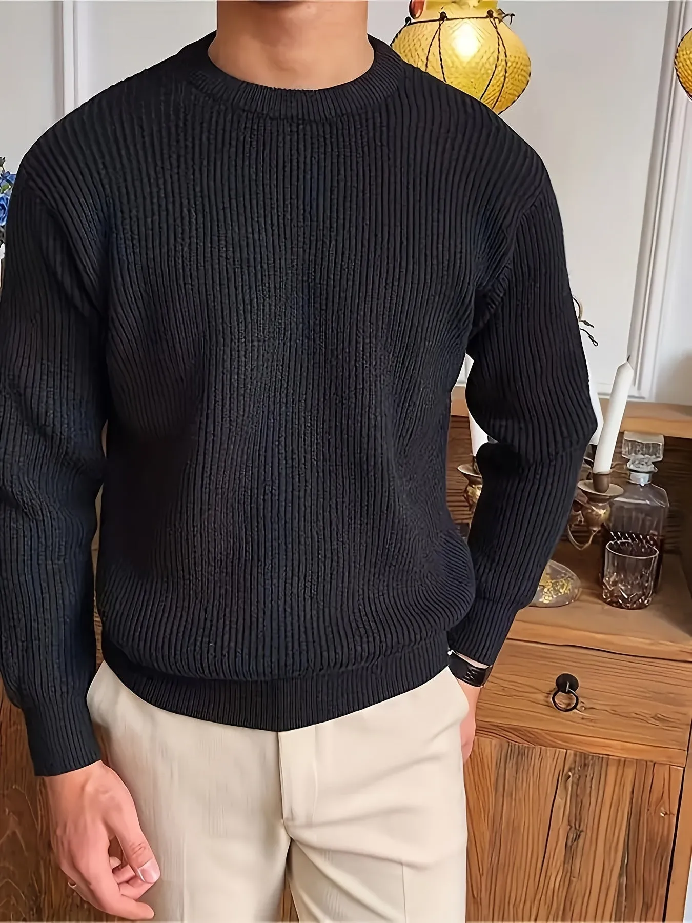 LAURIS | Casual Mens Pullover with Round Neck