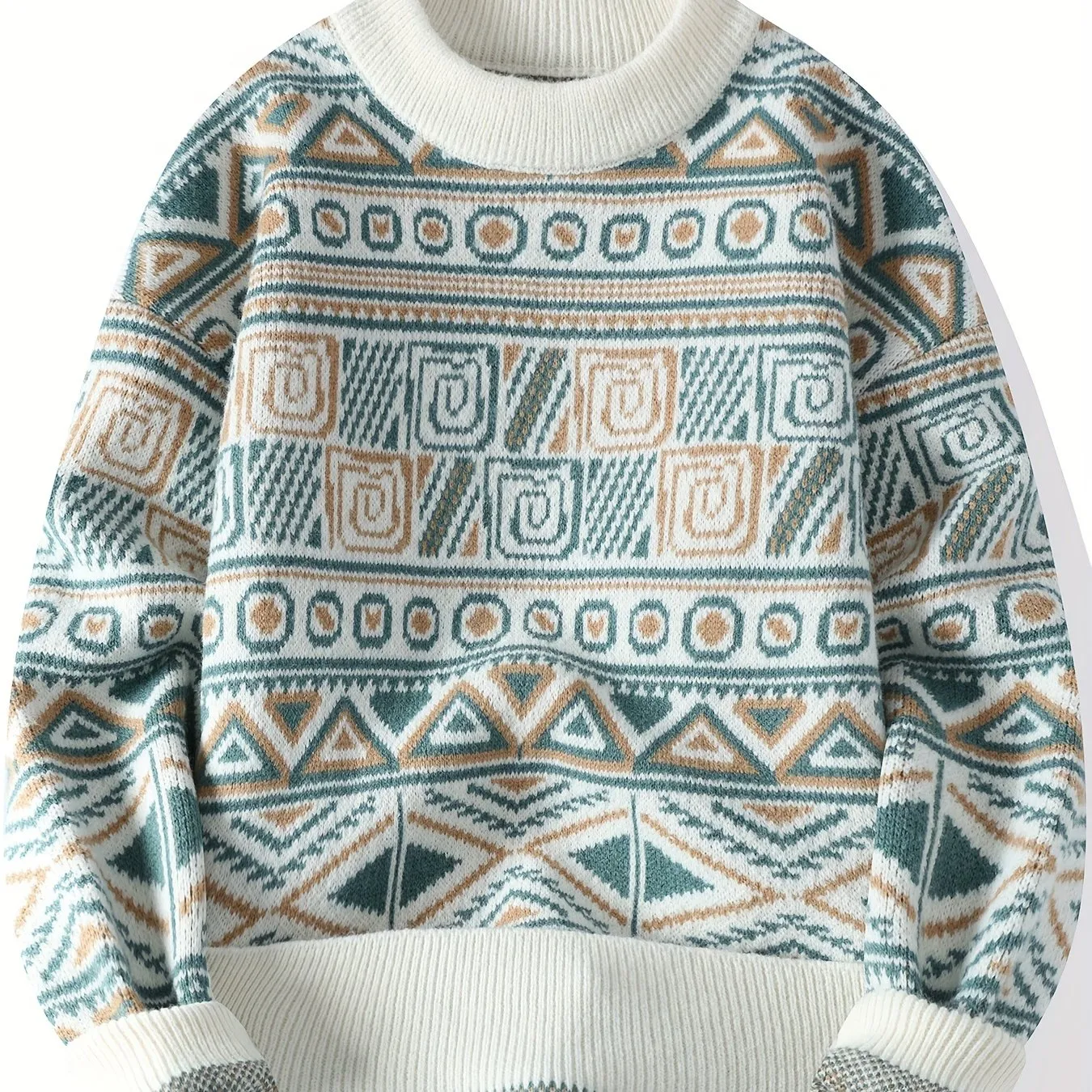 LORIC | Mens Sweater with Geometric Pattern