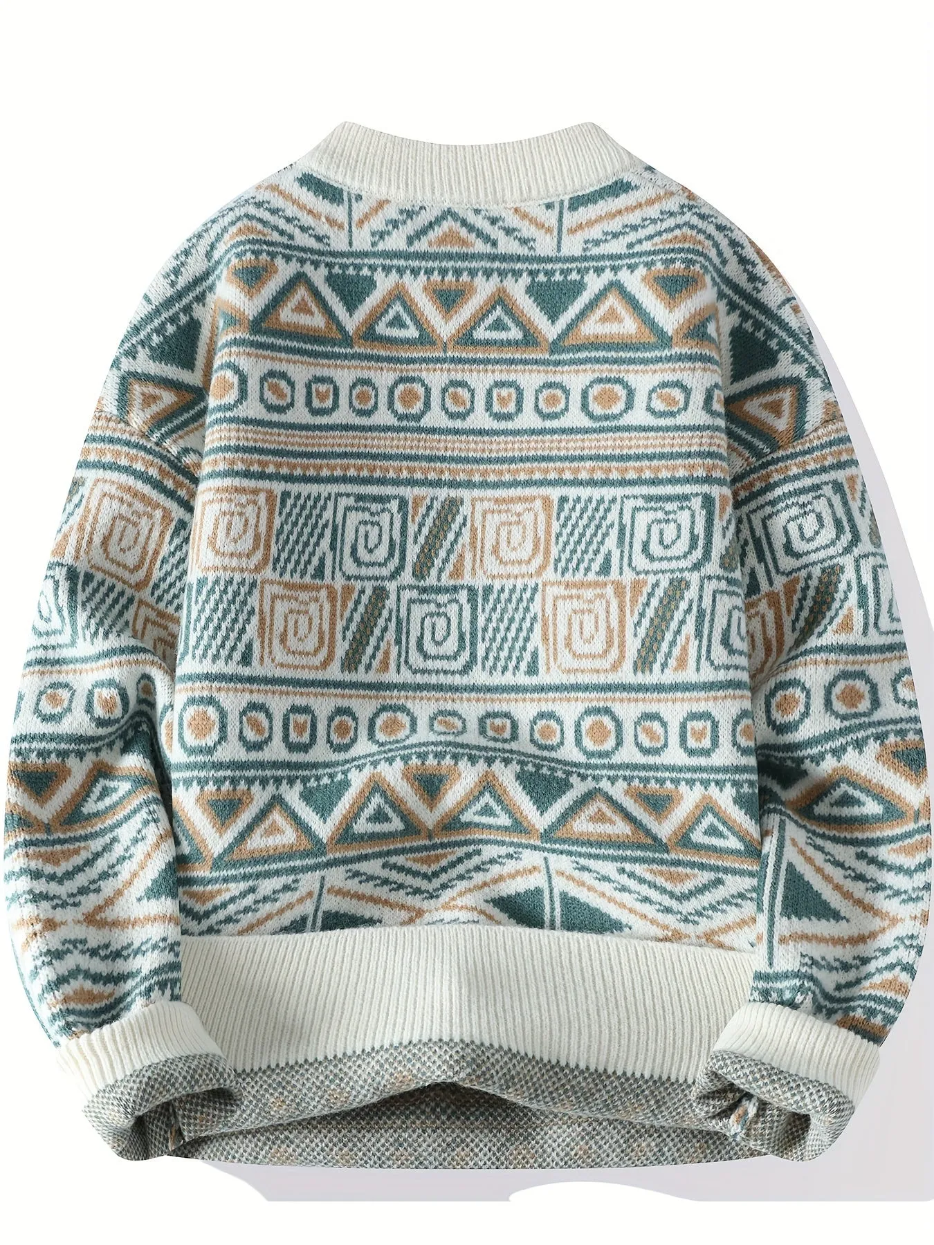 LORIC | Mens Sweater with Geometric Pattern