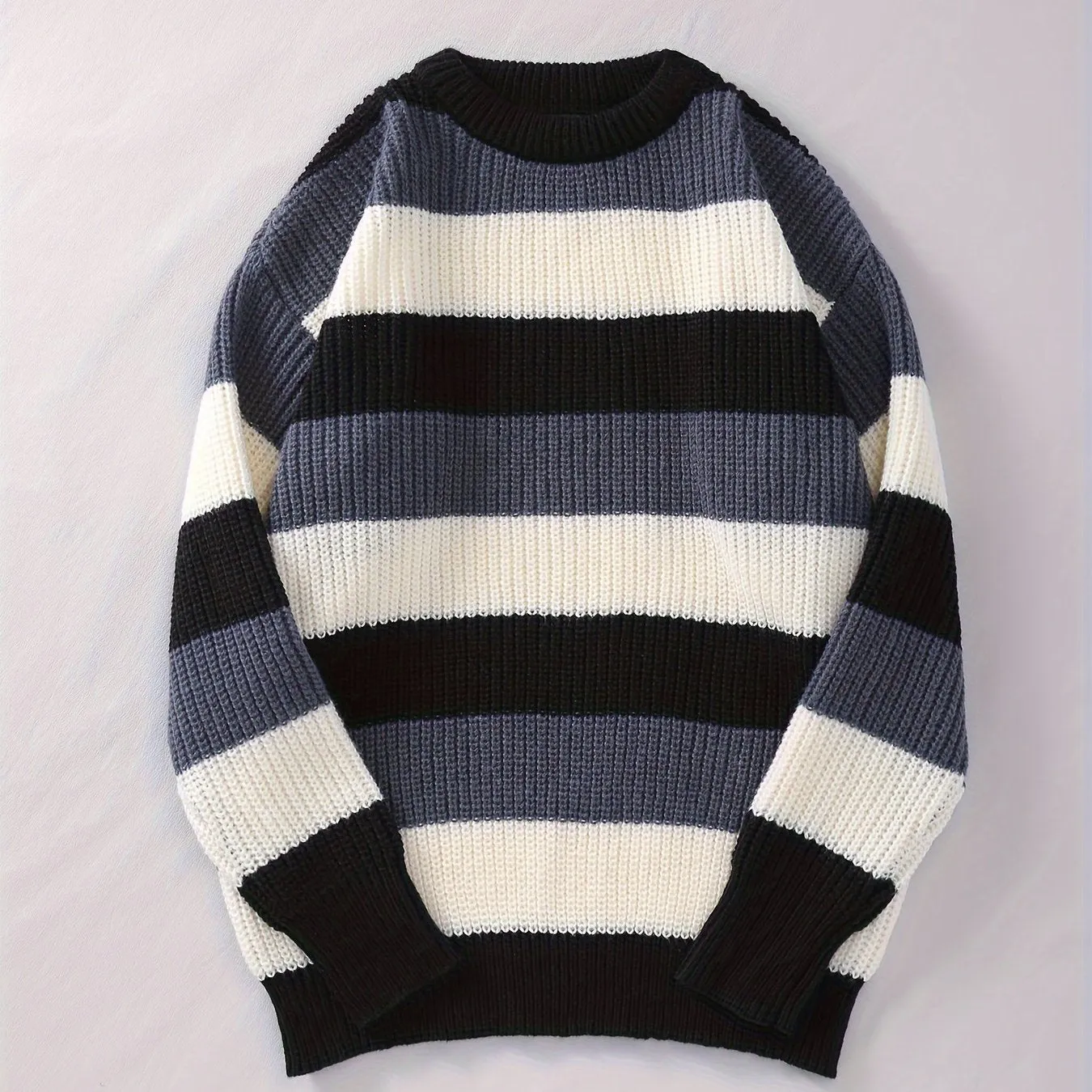 LORVEN | Stylish Striped Knitted Mens Vest