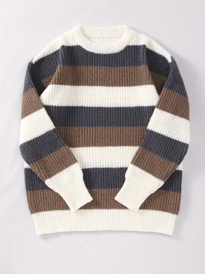 LORVEN | Stylish Striped Knitted Mens Vest