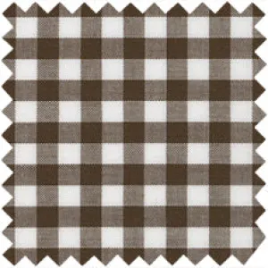 Made-to-Measure Shirt in Brown Medium Gingham Poplin