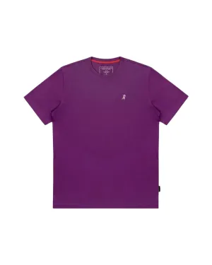 Mens Crew Neck Jersey T-shirt - Plum A211