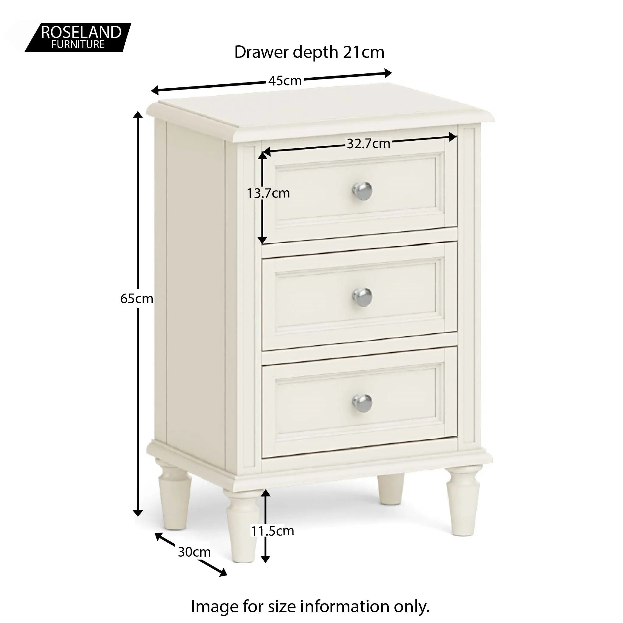 Mulsanne Cream Bedside Table