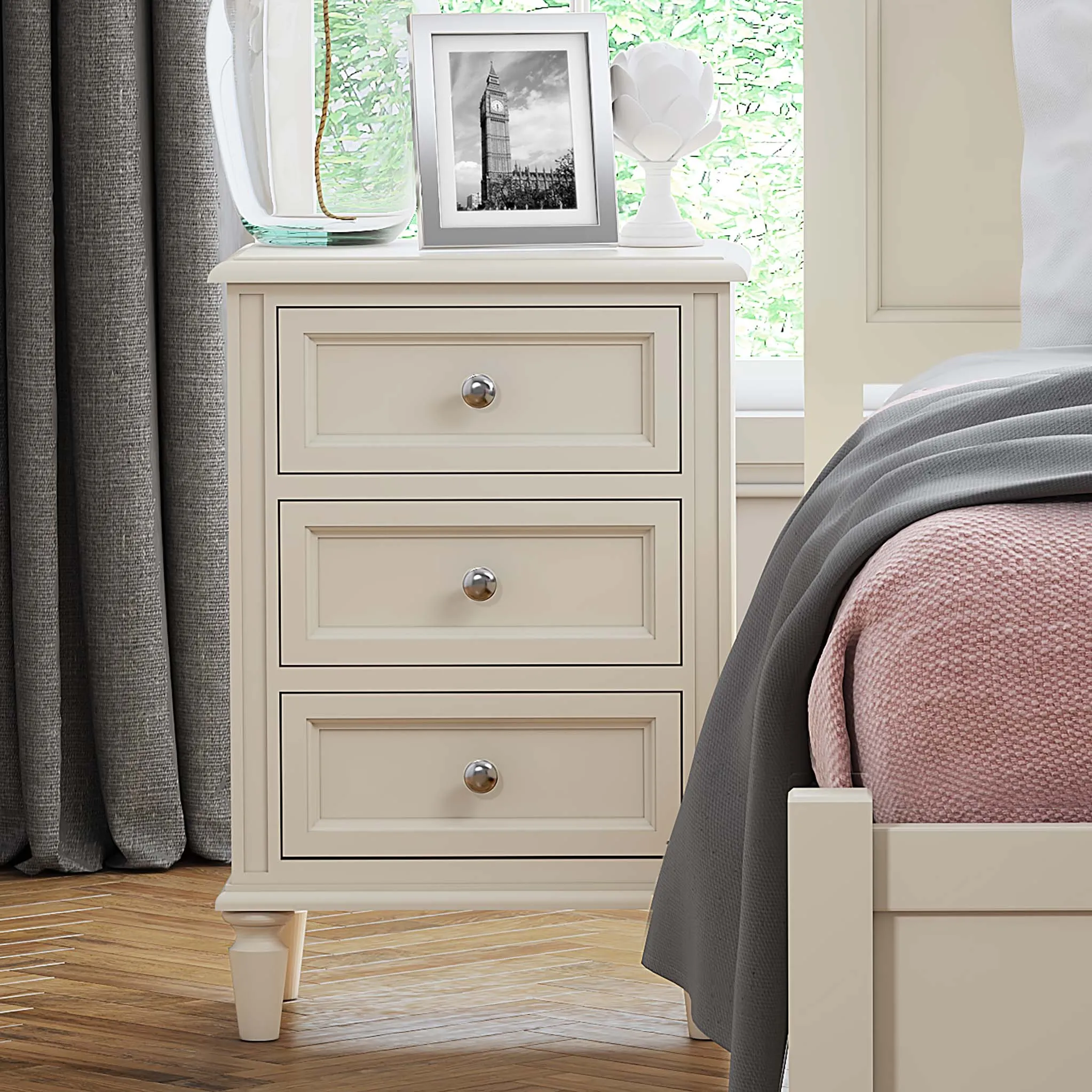 Mulsanne Cream Bedside Table