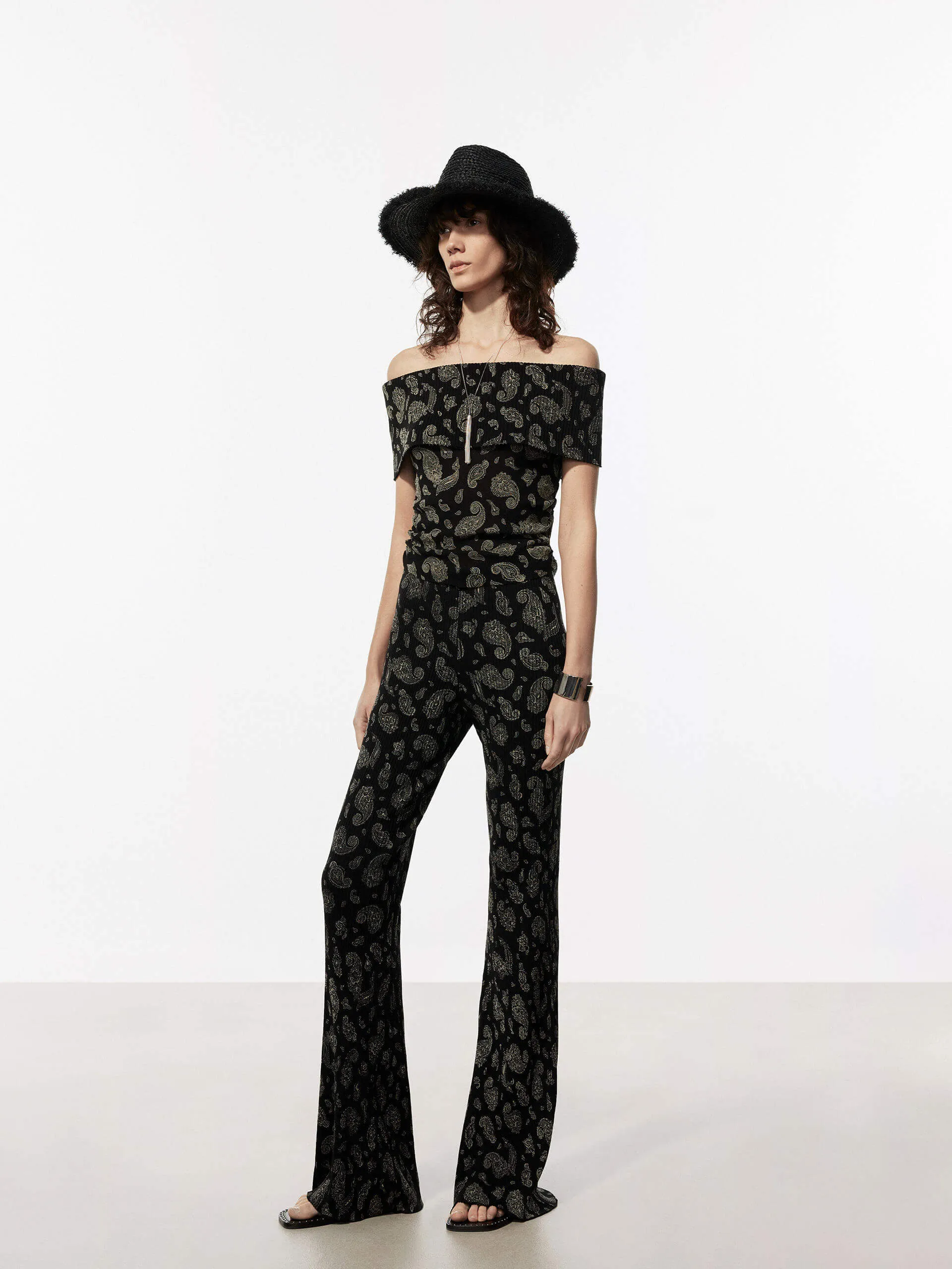 Paisley Print Trousers