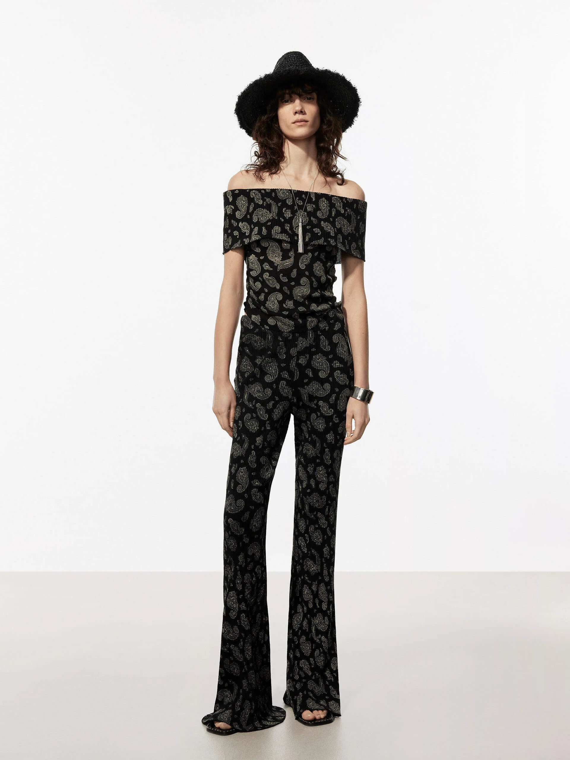 Paisley Print Trousers