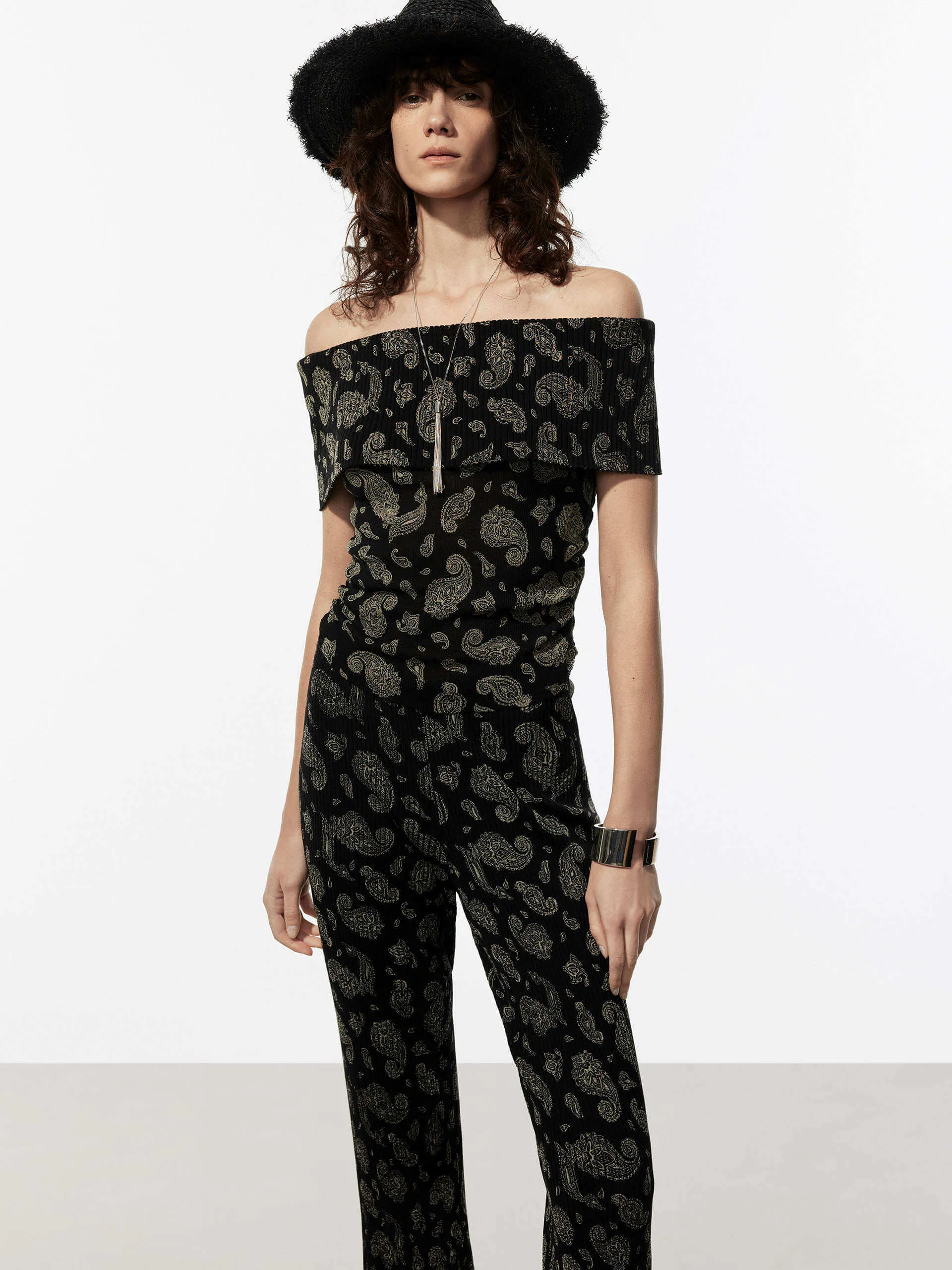 Paisley Print Trousers
