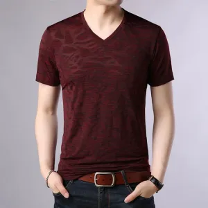 Thunder Pattern V Neck Summer Cotton Tees