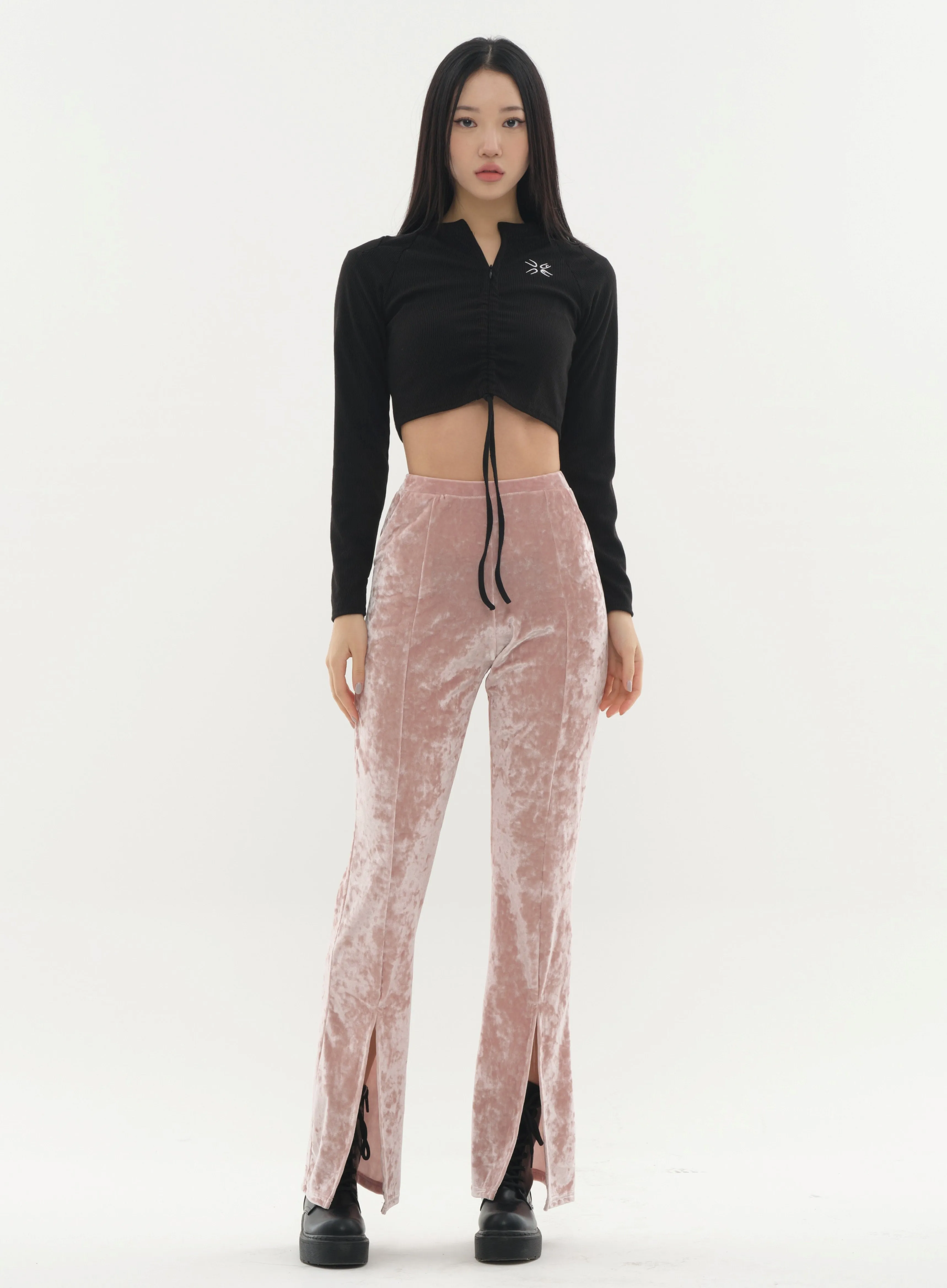 Velvet Bootcut Pants #Original Kpop #121682